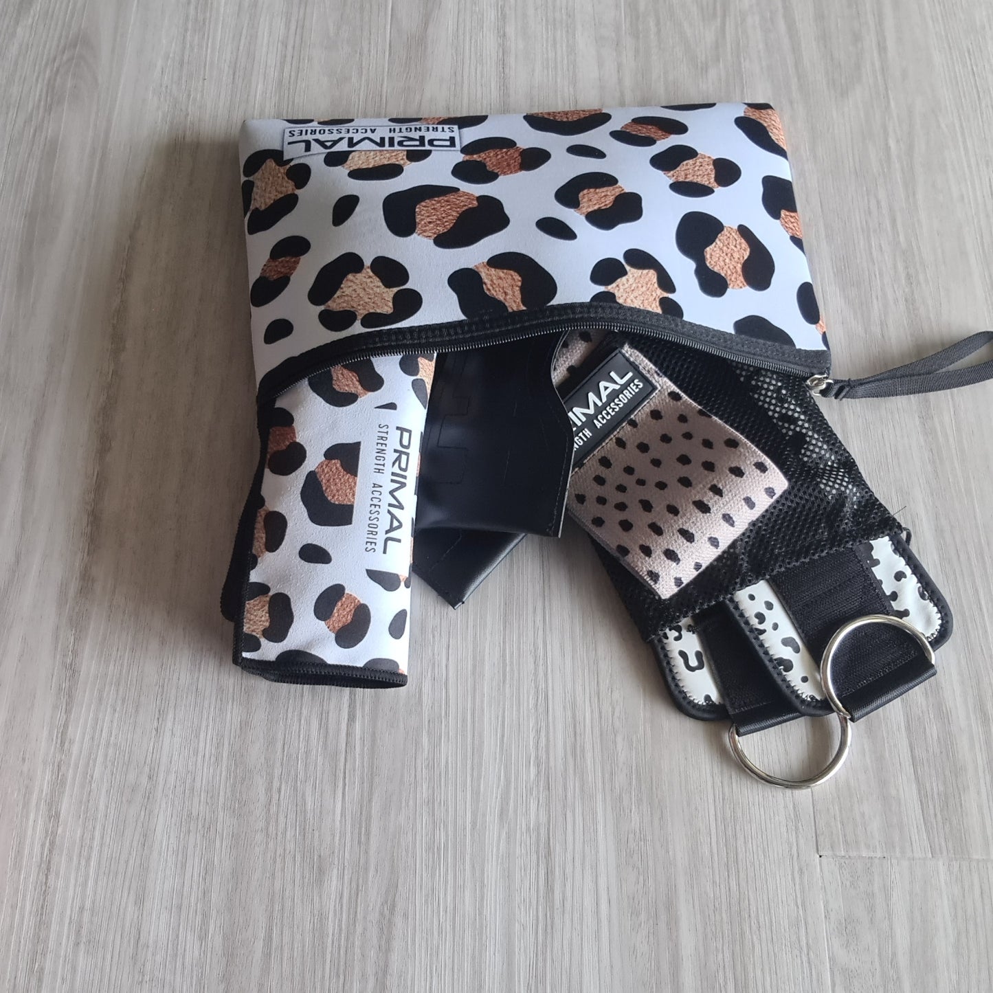 Glam Leopard Gym Towel and Neoprene Pouch