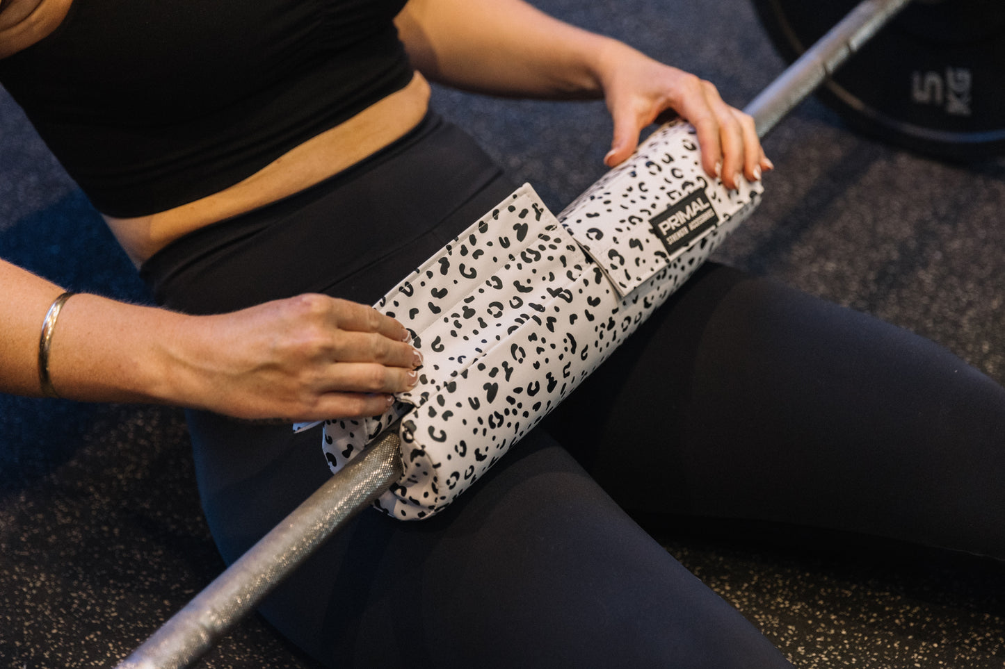 White Leopard - Barbell Pad