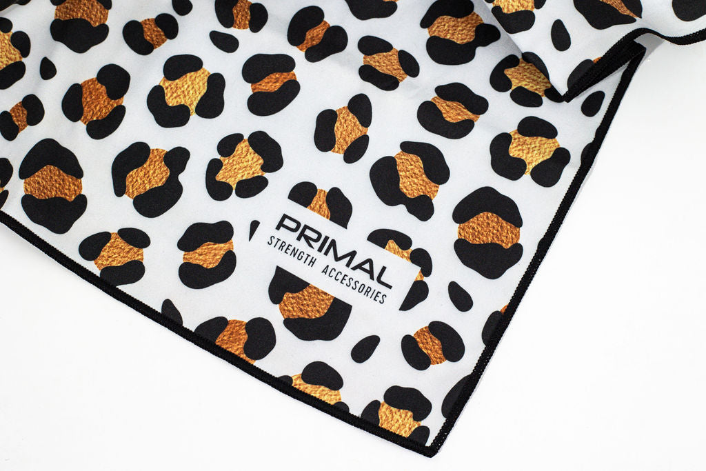 Glam Leopard Gym Towel and Neoprene Pouch